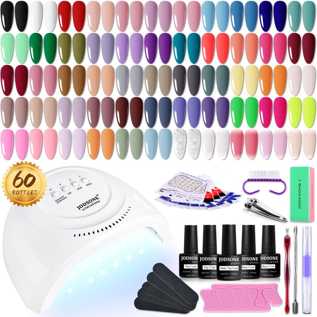 Gel Nail Polish Kit with UV Light